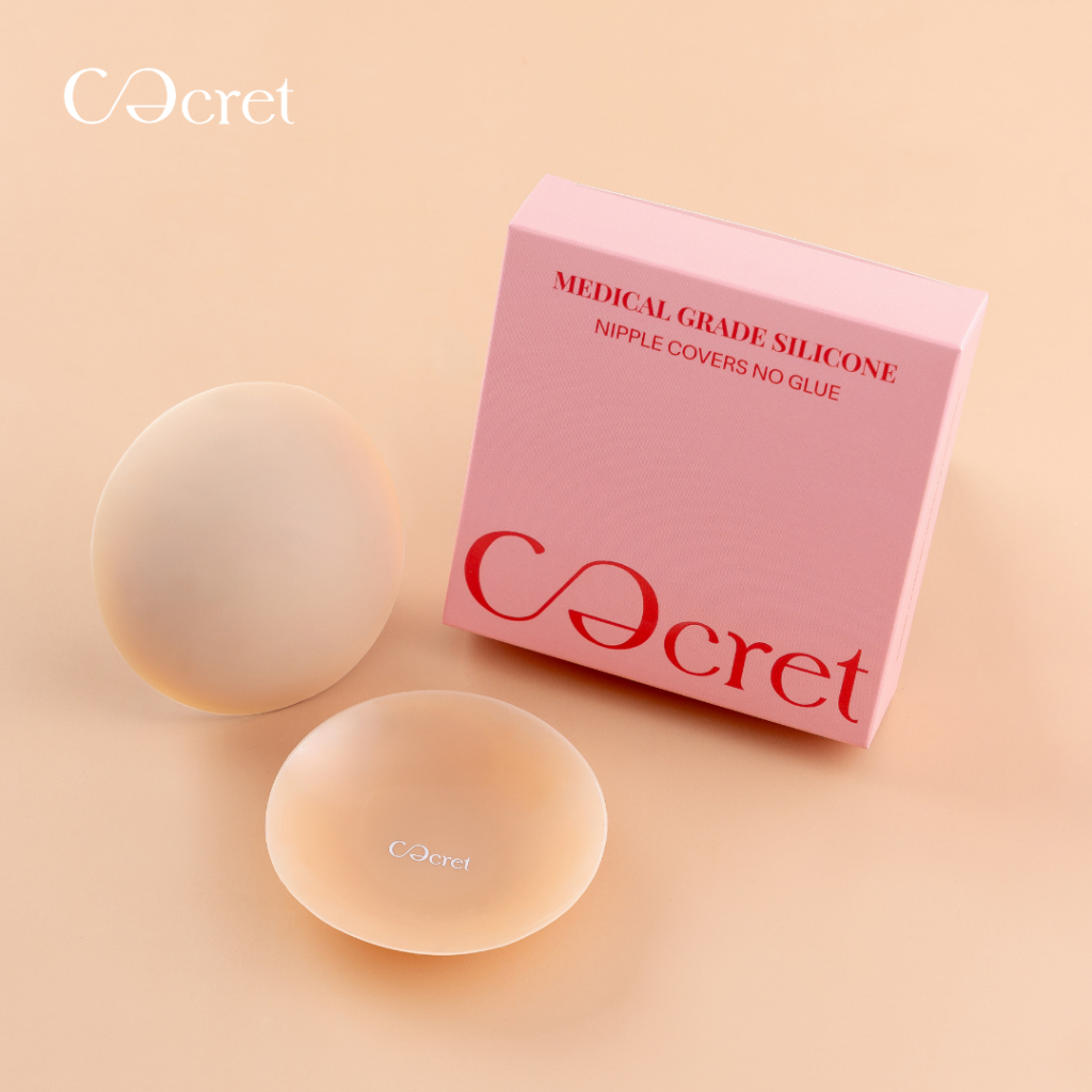 CECRET ซิลิโคนปิดจุก ที่ปิดจุก เกรดการแพทย์ แบบไร้กาว