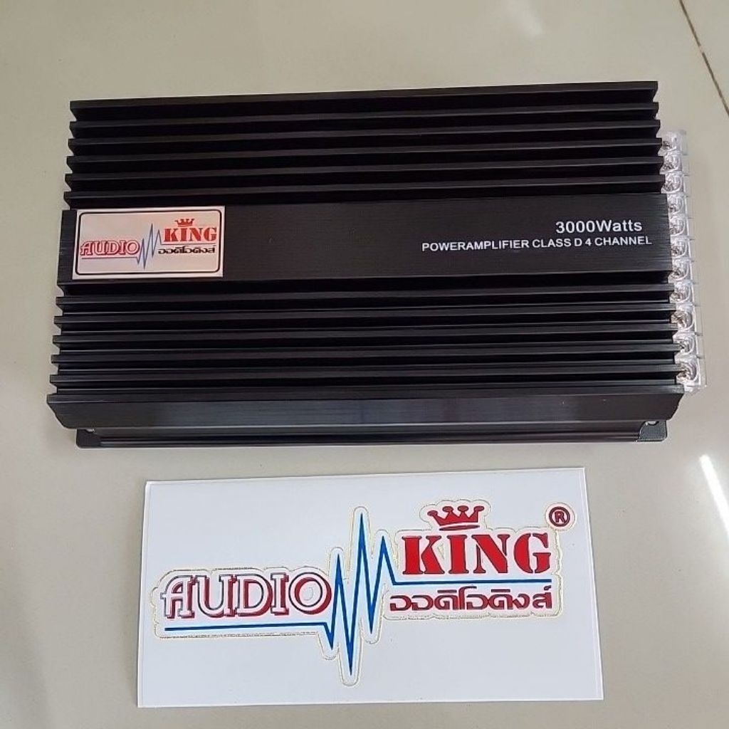 4Ch​ Class​D​ ขับ​กลาง​แหลม​ AUDIOKING​ แอมป์ติดรถยนต์ 4Ch ขับกลางแหลม