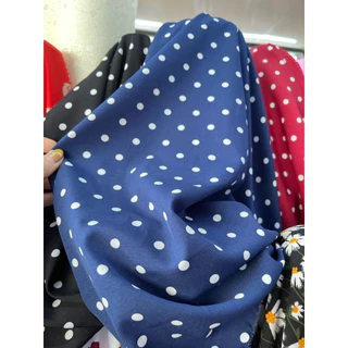 ผ้าลายจุด polka dot แฟชั่นผ้า ลายจุด ไหมอิตาลี นิ่ม พริ้ว ไม่ยับ เมตร หลา ตัดชิ้นยาวได้ กว้าง 150cm