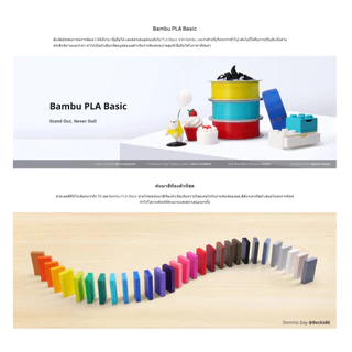 Bambulab With spool Filament PLA Basic วัสดุการพิมพ์ 3 มิติ แบบมีแกน