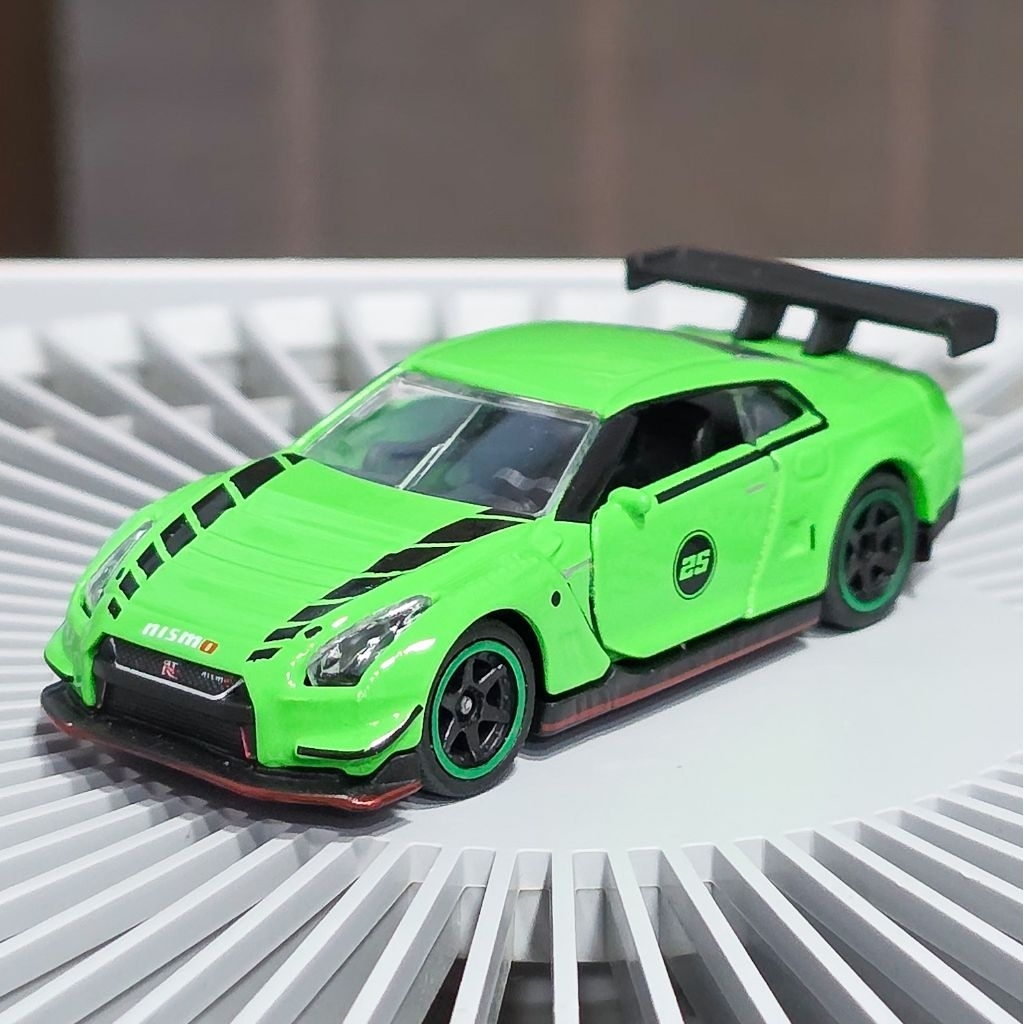โมเดลรถเหล็ก มาจอเร็ตต์ Majorette Nissan GTR R35 Nismo GT3 No.25 สีเขียว ล้อยาง ขอบเขียว