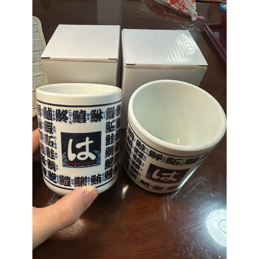 Hama sushi แก้วชา จำนวนสองใบ