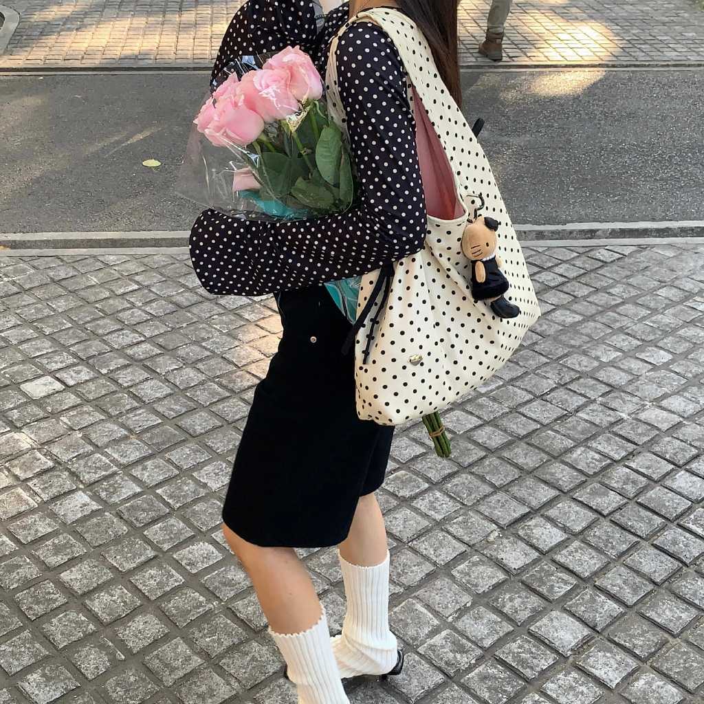SUNSCRÈME - กระเป๋า BOW BOW BAG (ลายจุด POLKA DOT และสีพื้น)