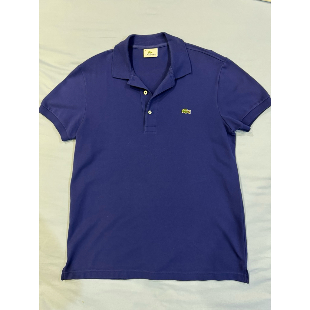 เสื้อโปโล lacoste สีน้ำเงิน ไซซ์ S ผู้ชาย แท้ 100% เหมือนใหม่