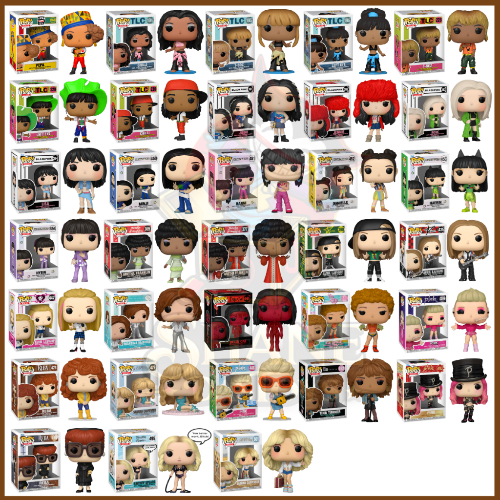{PRE-ORDER} Funko Pop! ROCKS Music : TLC, Blackpink, NewJeans,K-Pop, Aretha, Avril, Doja Cat, Ice Spice, Pink, Sabrina