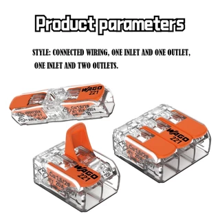 ชุด5ชิ้น WAGO Connector ตัวต่อเชื่อมสายไฟ สามรุ่น221-412/ 221-413/ 221-2411 รองรับ 450V 32A
