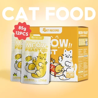 【CAT&DOG】แมวซุปแมวเปียก 85 กรัมเนื้อปลาแซลมอนเนื้อไก่ปลาทูน่าสีทองแครอทฟักทองอาหารลูกแมวเพื่อสุขภาพ