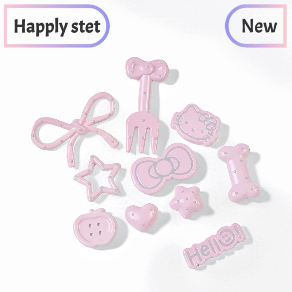 Wog Jibbits 8ชิ้น/เซ็ต E17หมีน้ำตาล*เฉพาะตัวติด(พร้อมส่ง) จิ๊บบิท ตัวติดรองเท้า ชุดตกแต่งรองเท้า ลายการ์ตูนน่ารักๆ