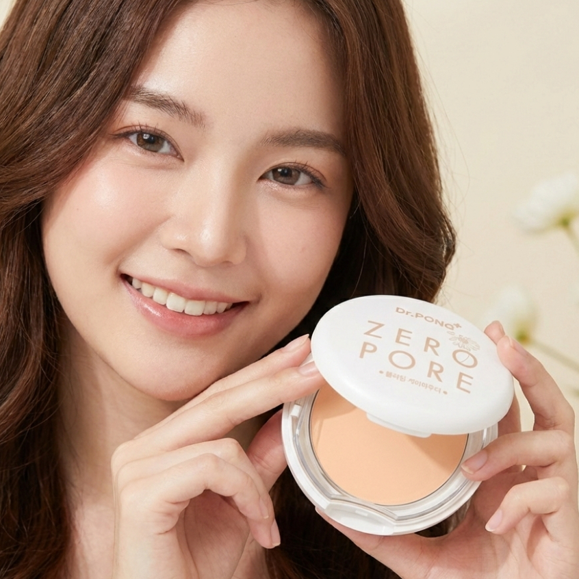 Dr.PONG ZERO PORE blurring K powder แป้งพัฟเบลอรูขุมขน ปกปิด คุมมัน