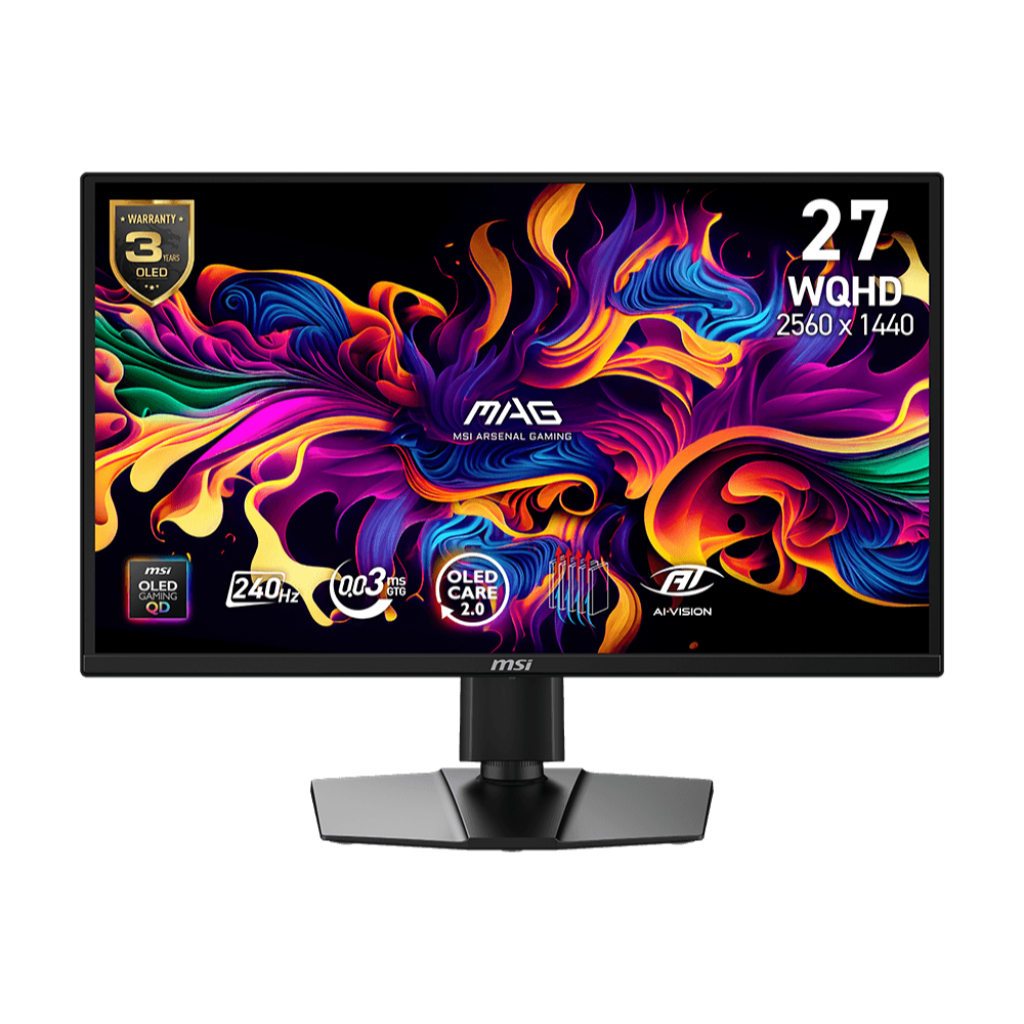MSI Gaming Monitor MAG 272QP QD-OLED X24 - 26.5"/2K/QD-OLED/240Hz/0.03ms/USB Type C 15w/3Y*3 MNL-002