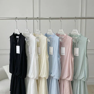 conycolours | sunday jump dress เดรสสั้นแขนกุด เอวยางยืด