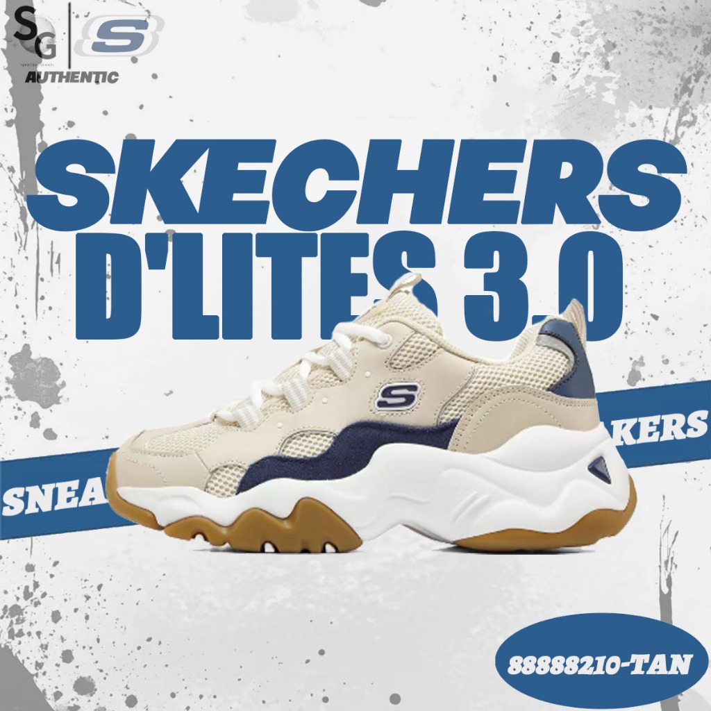 แท้100%🎈pre-order🎈Skechers รองเท้าลำลอง D'LITES 3.0 ผู้หญิง Brown - 88888210-TAN