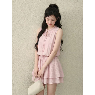 conycolours | sunday jump dress เดรสสั้นแขนกุด เอวยางยืด