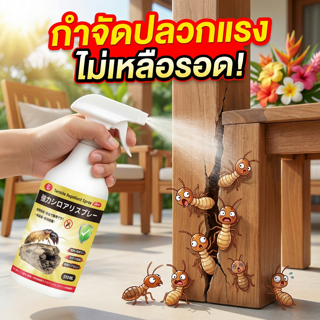 ฆ่าลึกถึงโพรง! ยาฆ่าปลวก ยาฉีดปลวก ยากำจัดปลวก ปลอดภัยต่อคนและสัตว์เลี้ยง 500ml