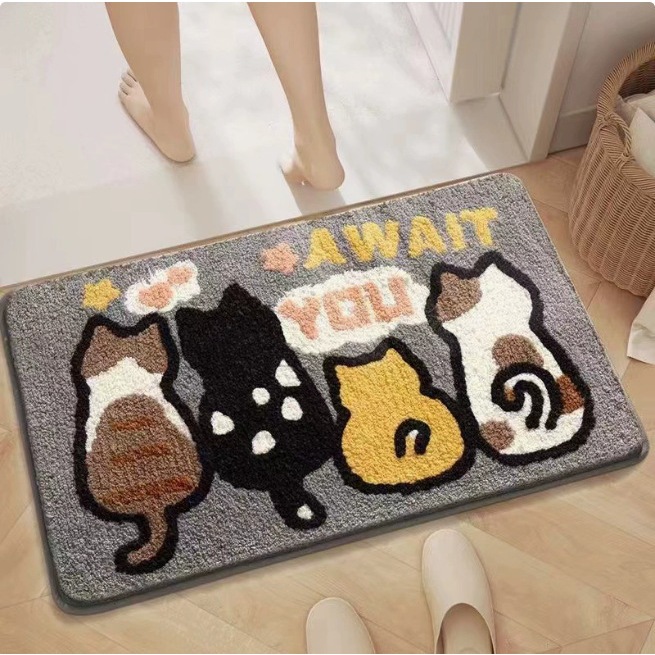 พรมเช็ดเท้าลายการ์ตูน น่ารัก พรมเช็ดเท้า ขนาด 40x60 cm. พรมอเนกประสงค์ พร้อมส่งนะคะ