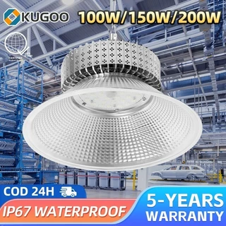 KUGOO โคมไฟไฮเบย์ LED High Bay Light โรงงาน ลานจอดรถ ในบริษัท สนามกีฬาและพื้นกลางแจ โกดัง ติดเพดาน
