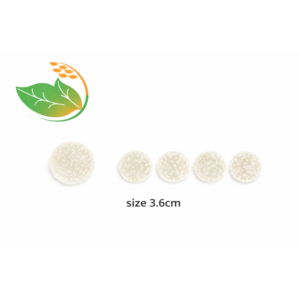 ข้าวตังแผ่นดิบ กลม 3.6 ซม.จำนวน 1 กก.