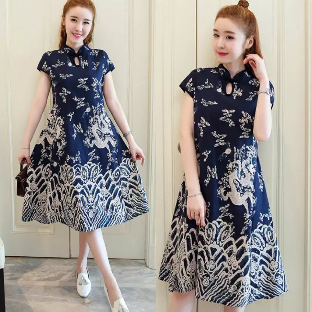 เดรสคลุมท้องใส่ตรุษจีนไม่ท้องก็ใส่ได้