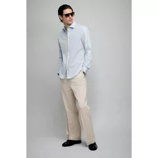 H&M(เอชแอนด์เอ็ม) เสื้อเชิ้ตผ้าคอตตอนแบบ Slim Fit ผู้ชาย 1297891_1