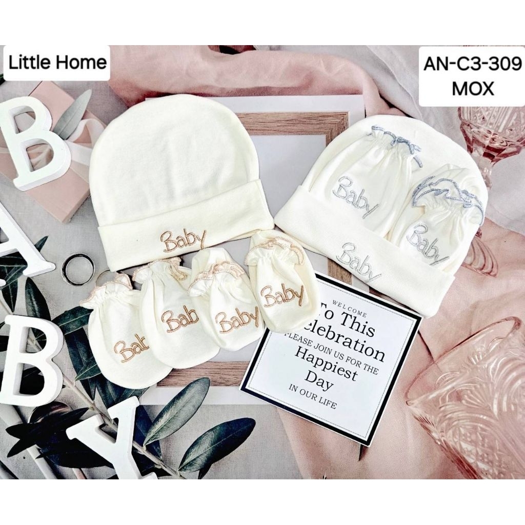 หมวก ถุงมือถุงเท้า เด็กแรกเกิด เกรดพรีเมี่ยม ผ้านิ่มมาก พร้อมส่ง