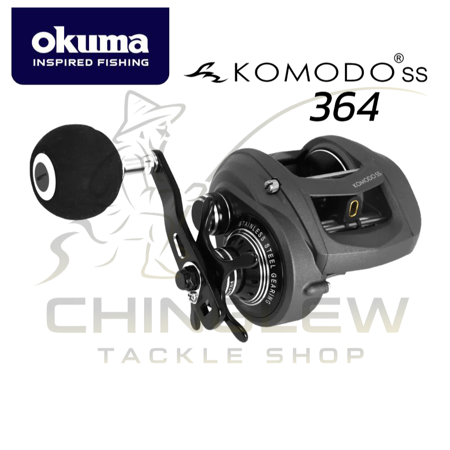 รอก OKUMA KOMODO SS 364 รอกจิ๊ก ทรงหยดน้ำ เบรคหนัก แข็งแรง ของแท้