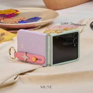 (ZFlip7) MUSE 3Tone Hand Strap Phone Case