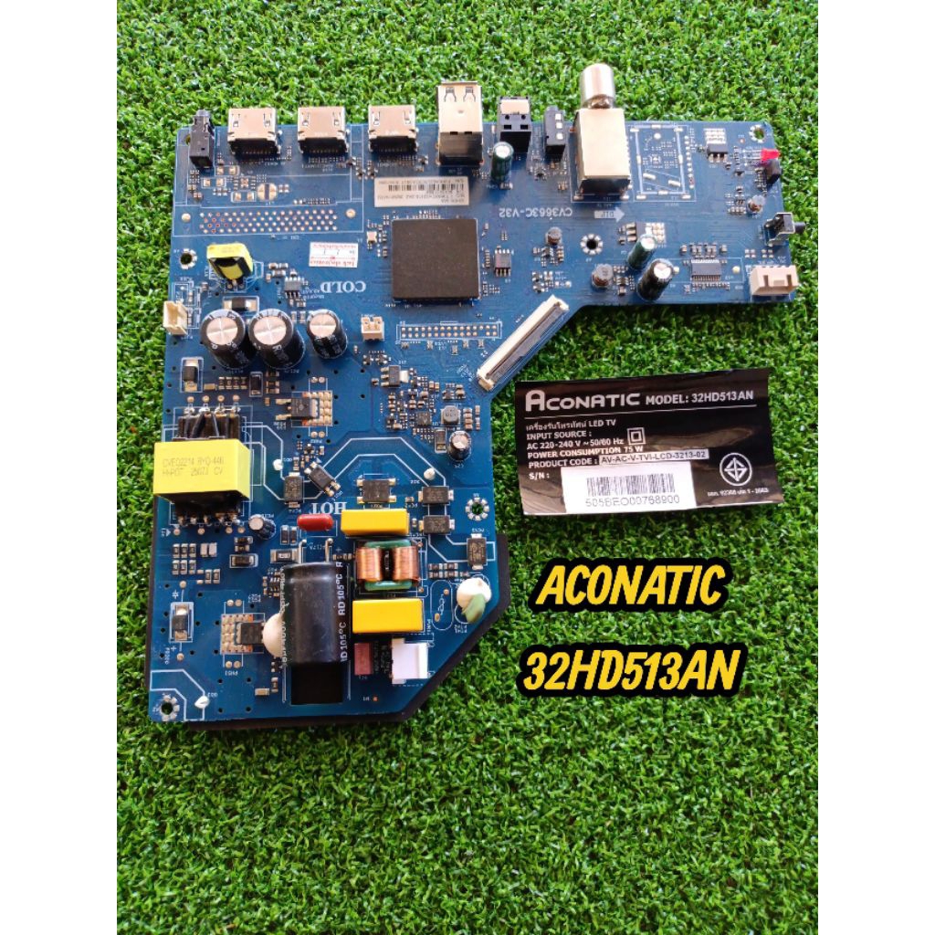 บอร์ดทีวี aconatic 32 นิ้วรุ่น 32 HD 513ANพาร์ทCV3663C-V32แท้ถอดสวย