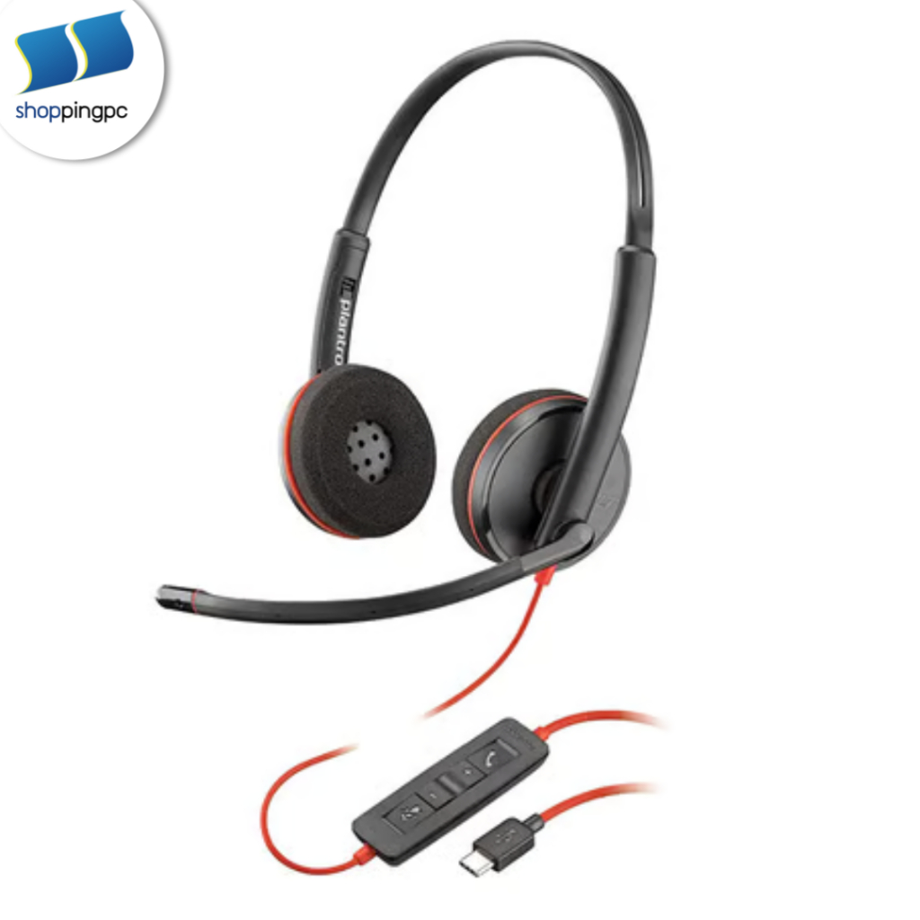 Poly Blackwire 3220 Stereo USB-C Headset +USB-C/A Adapter รอสินค้า 15 วัน