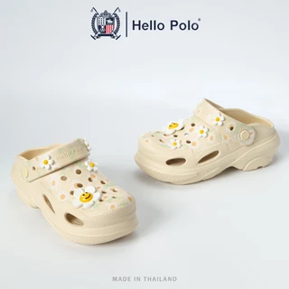 Hello Polo รองเท้าแตะผู้หญิง รองเท้าแตะแพลตฟอร์ม น่ารัก ลายดอกเดซี่ กันลื่นและทนทาน แฟชั่น รองเท้า แตะ วัสดุ EVA HP8053B