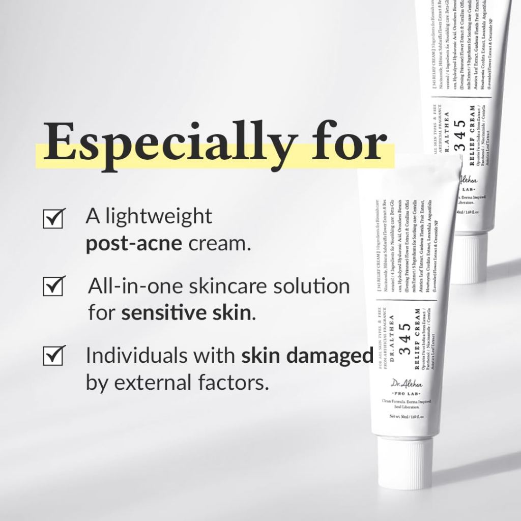 [Essential for Sensitive Skin] Dr. Althea 345 Soothing Cream, 50ml - Helps repair itchy and irritate