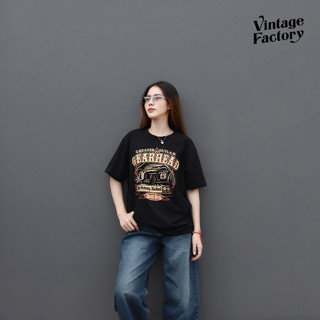 Vintage Factory (พร้อมส่ง) เสื้อยืด GEARHEAD FRONT - ผ้า Cot…