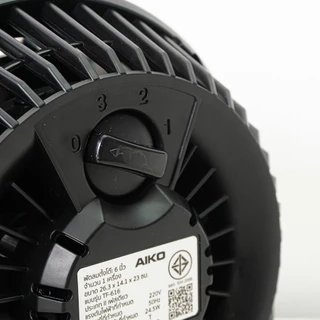 AIKO รุ่น TF-616 สีดำ พัดลมตั้งโต๊ะ 6 นิ้ว Mini High Velocity Fan 6" เทอร์มอลฟิวส์