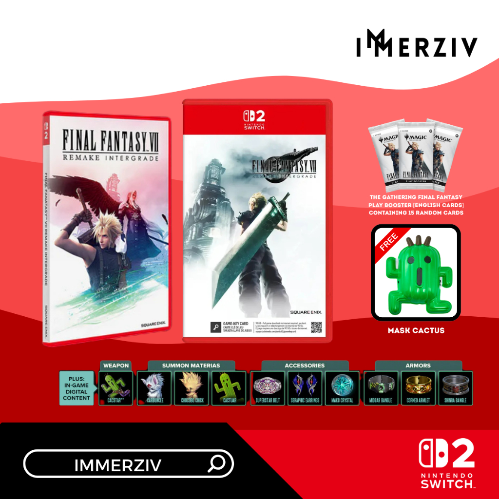 (พร้อมส่ง) SWITCH-2: FINAL FANTASY VII - REMAKE INTERGRADE (R3/ASIA) (GAME KEYCARD)