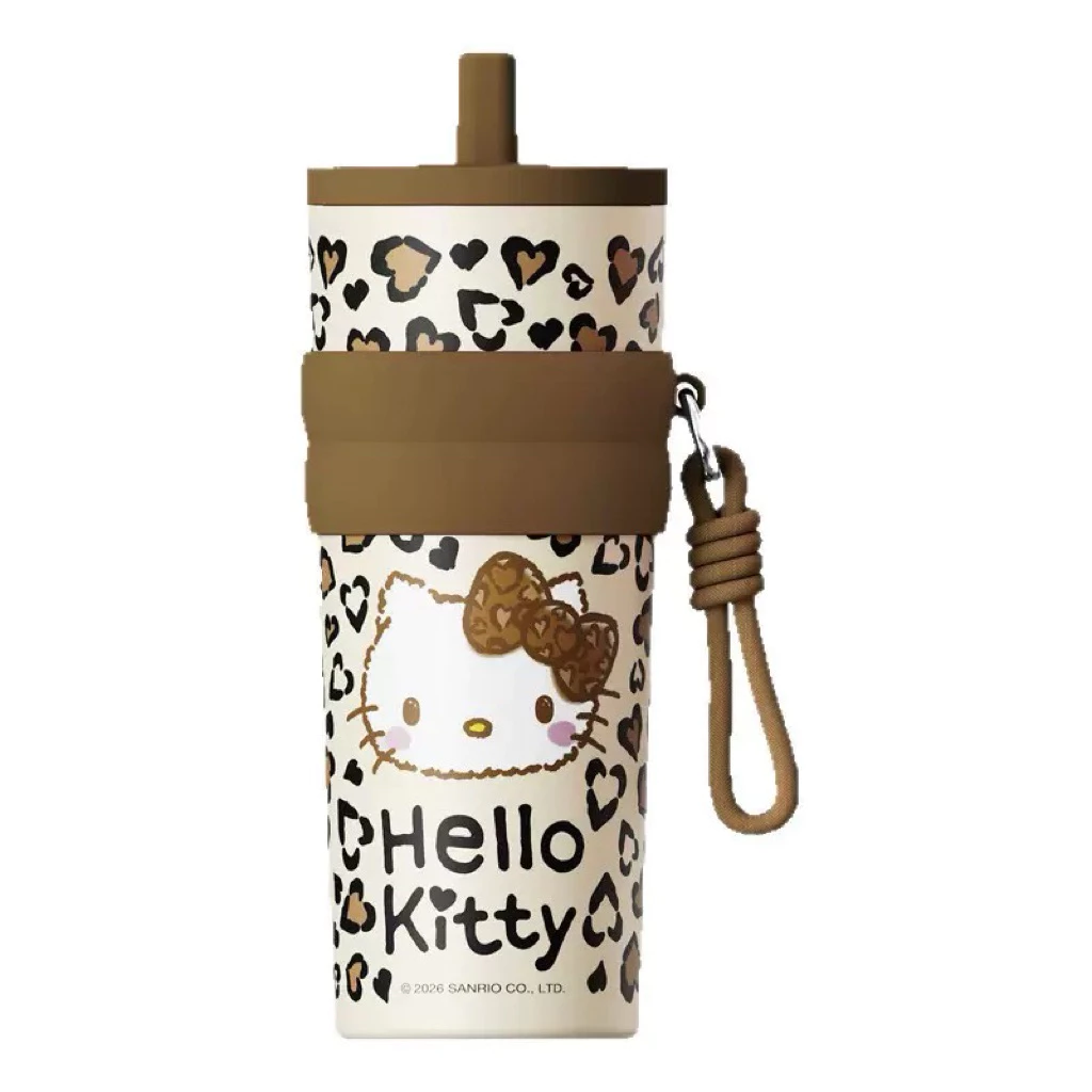 Hello Kitty ลายเสือดาว เคลือบเซรามิก ความจุ 660 ml