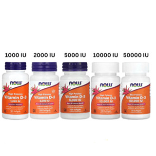 EXP：2028 NOW Foods วิตามินดี3 ความเข้มข้นสูง 1000 IU, 2000 I…