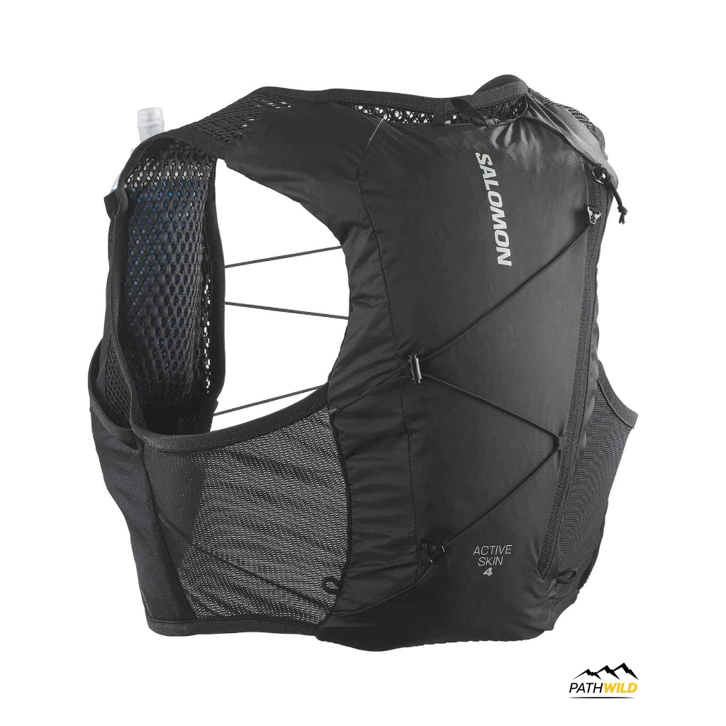 SALOMON ACTIVE SKIN 4 SET เป้น้ำสำหรับวิ่งเทรล ความจุ 4 ลิตร เน้นสบาย คล่องตัว น้ำหนักเบา ระบายอากาศดี แห้งเร็ว
