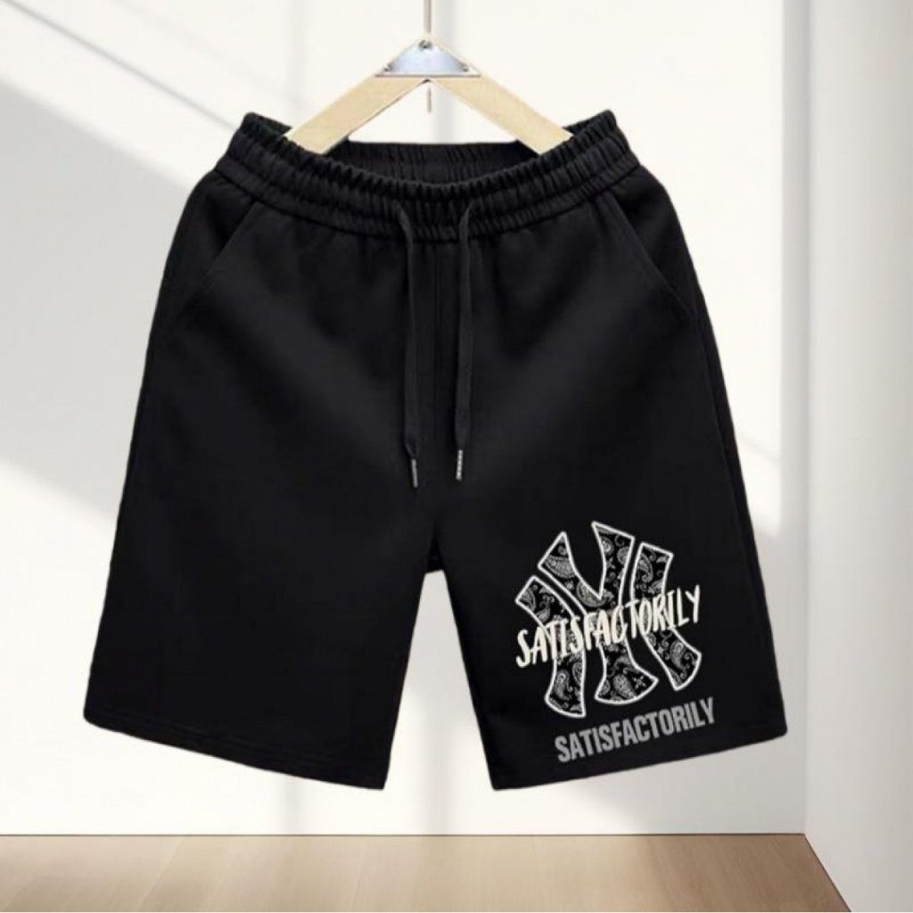 กางเกงขาสั้นผู้ชายรุ่นเด็กโตหรือผู้ใหญ่ก็ใส่ได้ดูที่ขนาดไซส์ก่อนนะคะ ผ้าโพลี ผ้านุ่มไม่ร้อน ดำ/เทา S-3XL