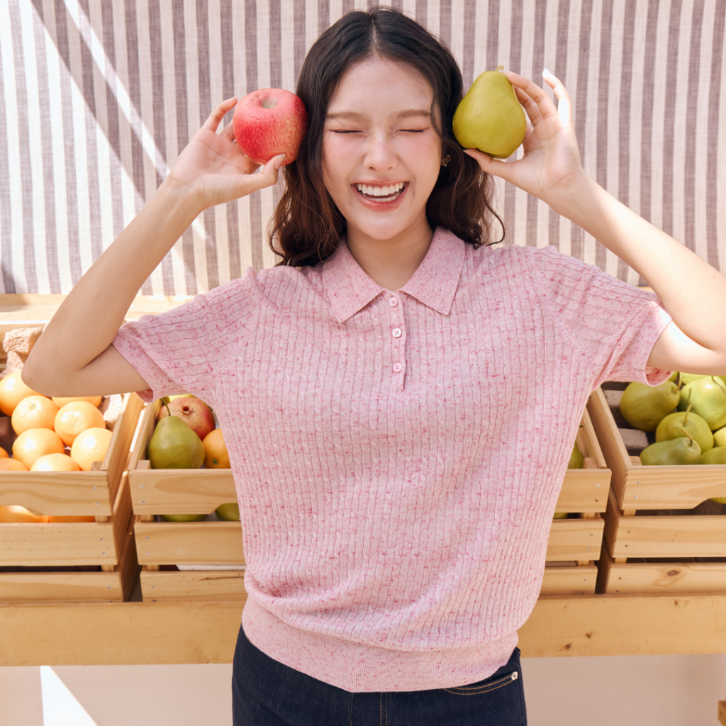 SISMANIA Mellow Knit Top เสื้อคอโปโลผ้า Knit ลินินผสมวูล