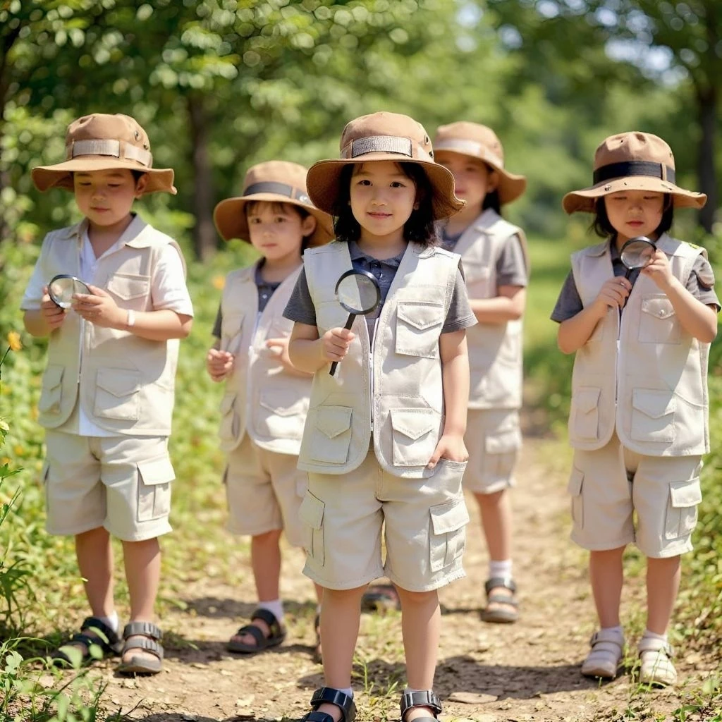 ชุดนักสำรวจ ชุดเที่ยวแค้มป์ปิ้ง ชุดเดินป่า สำหรับเด็ก มีหลายสีหลายไซร์ ใส่ได้ทั้งลูกชาย ลูกสาว 🇹🇭งานไทย พร้อมส่ง