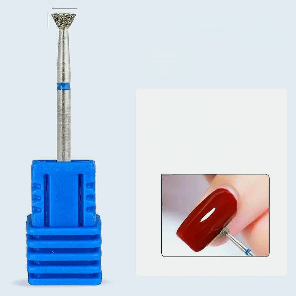 หัวเจียเก็บขอบเล็บ Diamond Bloom bit สีน้ำเงิน เจียหนังซอกขอบเล็บ  พร้อมส่ง