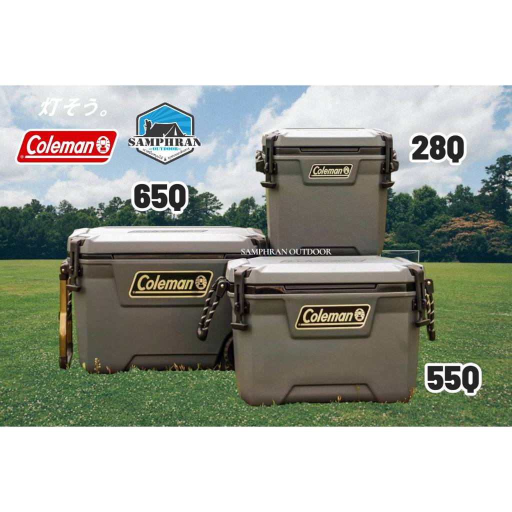 🎌พร้อมส่งในไทย🧊กระติกน้ำแข็ง Coleman Convoy 28QT 55QT 65QT Black Cooler(ของแท้)