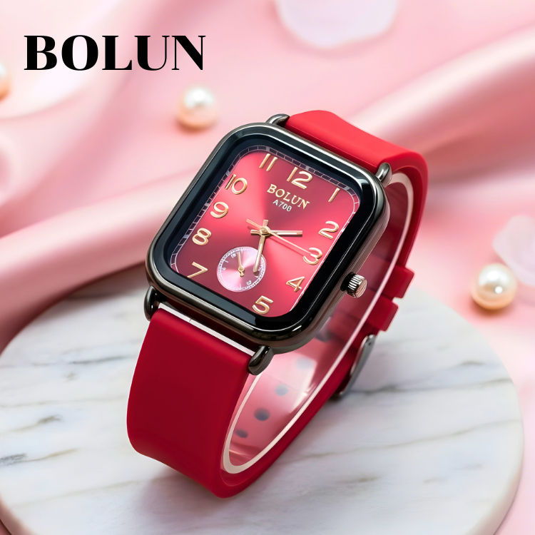 BOLUN นาฬิกาข้อมือผู้หญิง - มินิมอล ร่วมสมัย ดีไซน์หน้าปัดเหลี่ยม