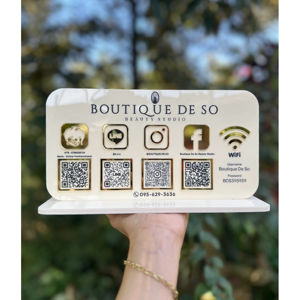 ป้ายรับเงินQR code ขนาด25x13 cm (ทักแชทก่อนสั่งซื้อ)