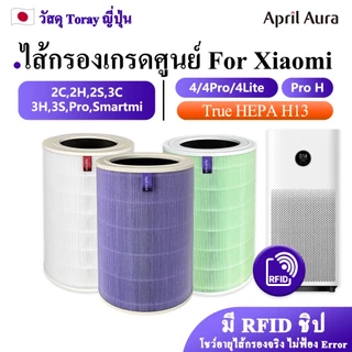 [มี RFID] ไส้กรอง Xiaomi 4/3H/Pro/2S รุ่นสีม่วง (Toray H13) กรองขนสัตว์/ภูมิแพ้ by Aprilaura