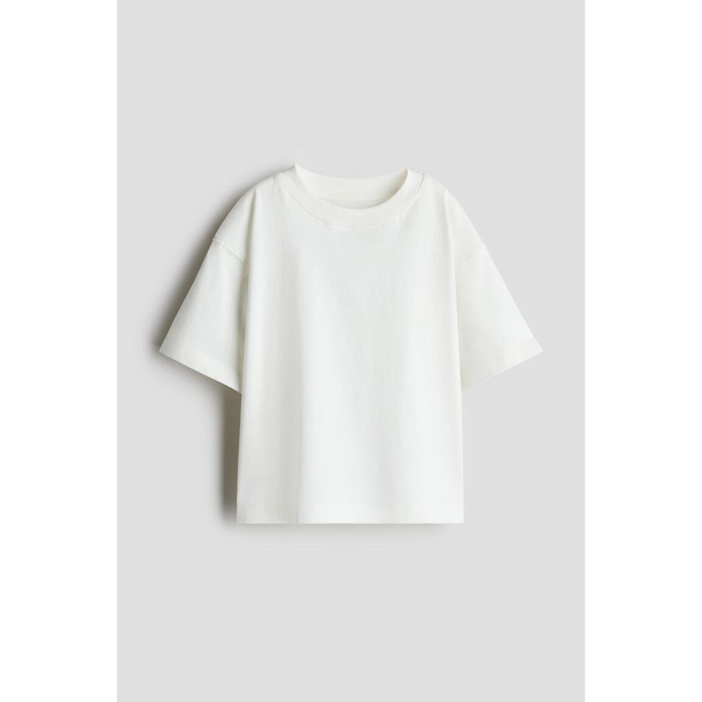 H&M เสื้อคอตตอล คอกลม แขนสั้น ไซด์ 1.5-10ปี ของใหม่ แท้ พร้อมส่ง