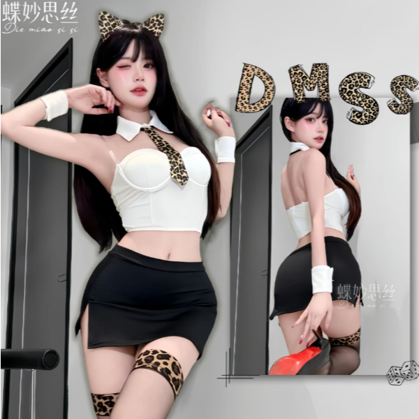 💥สาว S ‼️พร้อมส่งจากไทย 💥คอสเพสย์เลขาสาวเกาะอกสุดเซ็กซี่ พร้อมที่คาดผม (ไม่มีถงน่อง)A1068