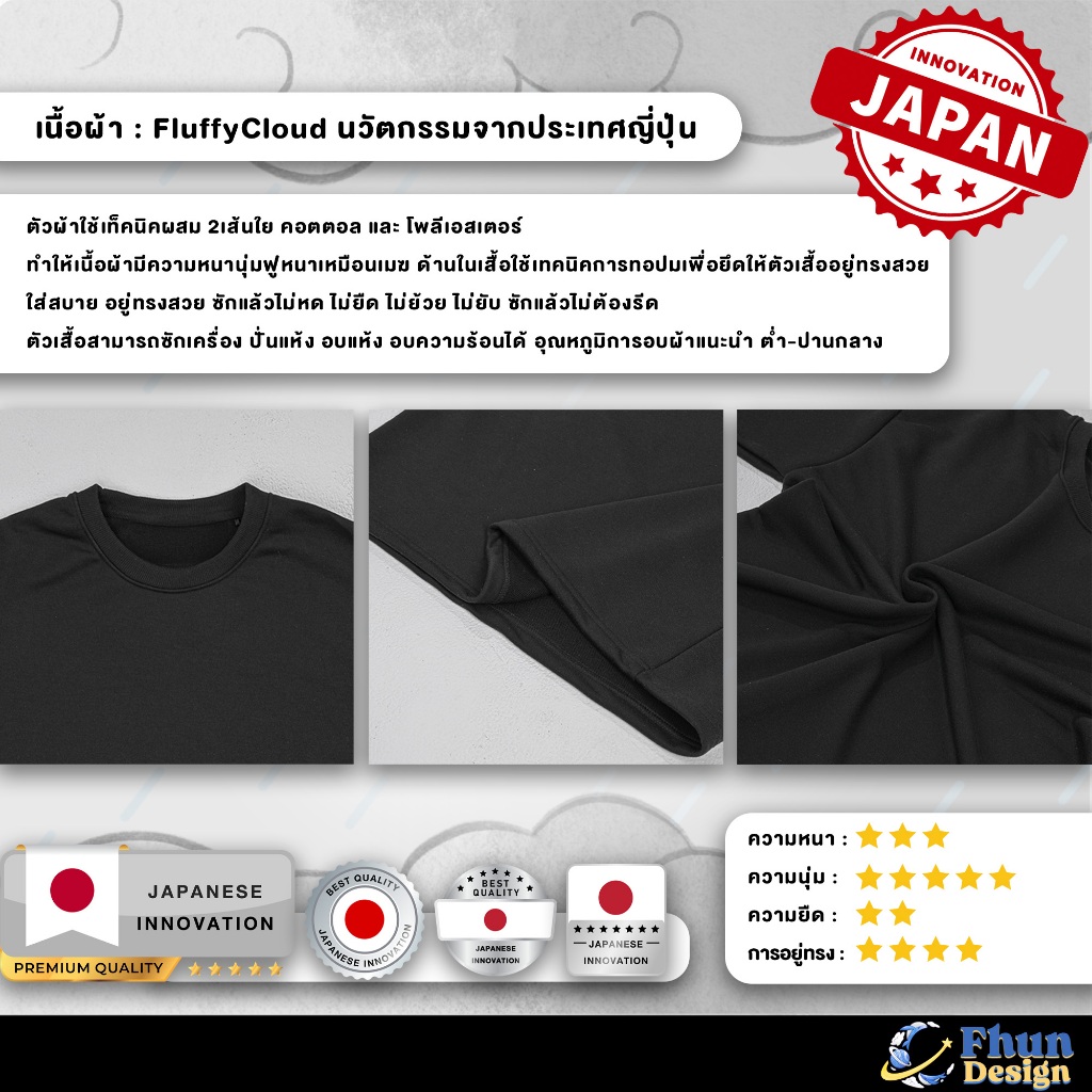 FhunDesign เสื้อยืดโอเวอร์ไซส์ คอลเลกชั่น WWJ  (ลิขสิทธิ์แท้100%) ราคา ถูกที่สุด ดีลบีเคเค แกลเลอรีภาพที่ 5