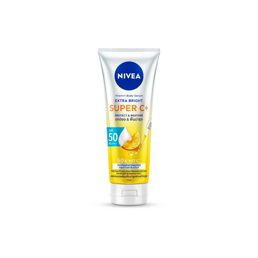 นีเวีย วิตามิน บอดี้ เซรั่ม เอ็กซ์ตร้า ไบรท์ ซูเปอร์ ซีพลัส 170 มล. NIVEA โลชั่น เซรั่มกันแดด thumbnail 9