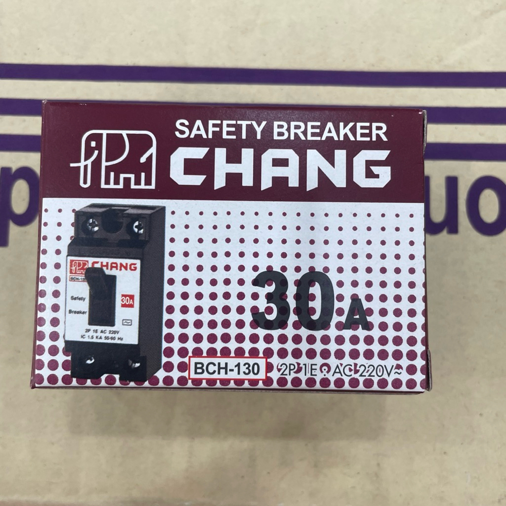 เบรคเกอร์ CHANG สวิตซ์ตัดไฟอัตโนมัติขนาด 20แอมป์และ 30แอมป์