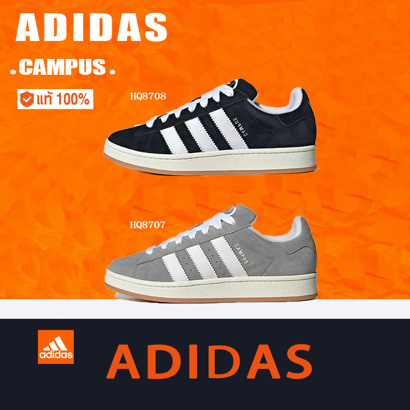 💟แฟชั่นล่าสุด💟adidas originals Campus 00s รองเท้าผ้าใบหุ้มส้นต่ำ แบบยูนิเซ็กส์ HQ8708/HQ8707